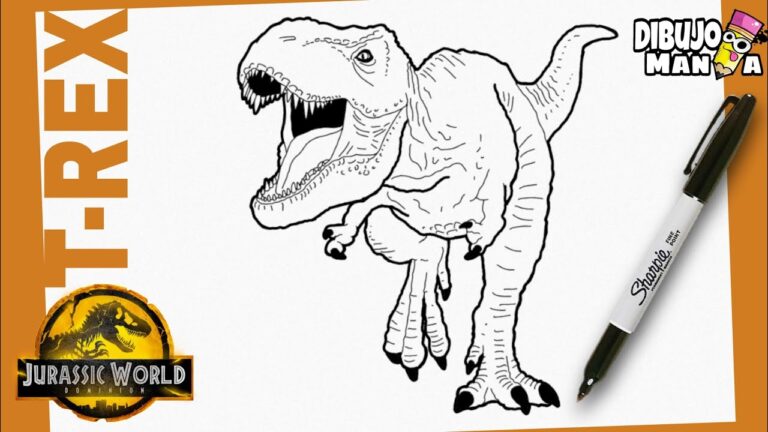 Aprende a dibujar dinosaurios de Jurassic World en simples pasos